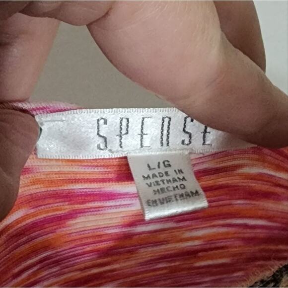 SPENSE PINK and orange variegated super soft maxi dress size large - Picture 6 of 6